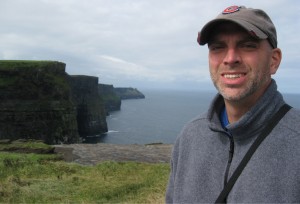 Enjoying the Cliffs of Moher.
