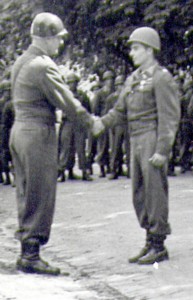 General James Van Fleet presents Captain Mateyko with the Silver Star.